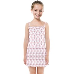 Pattern Christmas Pattern Red Stars Kids  Summer Sun Dress