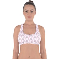 Pattern Christmas Pattern Red Stars Cross Back Hipster Bikini Top 