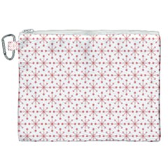Pattern Christmas Pattern Red Stars Canvas Cosmetic Bag (xxl)
