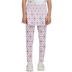 Pattern Christmas Pattern Red Stars Kids  Skirted Pants by Sapixe