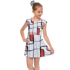 Abstract Seamless Pattern Art Kids  Cap Sleeve Dress