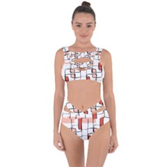 Abstract Seamless Pattern Art Bandaged Up Bikini Set 