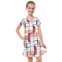 Abstract Seamless Pattern Art Kids  Cross Web Dress