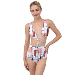 Abstract Seamless Pattern Art Tied Up Two Piece Swimsuit