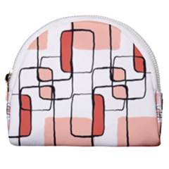 Abstract Seamless Pattern Art Horseshoe Style Canvas Pouch