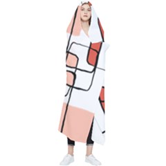 Abstract Seamless Pattern Art Wearable Blanket by Sapixe