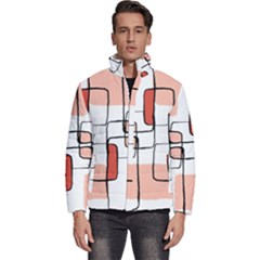 Abstract Seamless Pattern Art Men s Puffer Bubble Jacket Coat