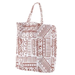 Tribal Pattern Vintage Texture Giant Grocery Tote