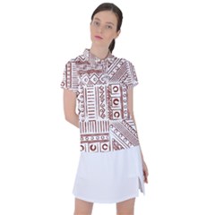 Tribal Pattern Vintage Texture Women s Polo Tee