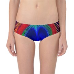 Peacock Plumage Fearher Bird Pattern Classic Bikini Bottoms