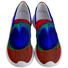 Peacock Plumage Fearher Bird Pattern Women s Lightweight Slip Ons by Sapixe