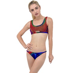 Peacock Plumage Fearher Bird Pattern The Little Details Bikini Set