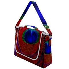 Peacock Plumage Fearher Bird Pattern Box Up Messenger Bag by Sapixe