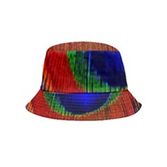 Peacock Plumage Fearher Bird Pattern Bucket Hat (kids)