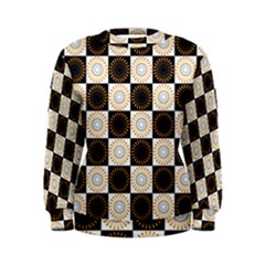 Illustration Checkered Pattern Decoration Women s Sweatshirt