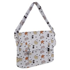 Cat Kitten Design Pattern Buckle Messenger Bag