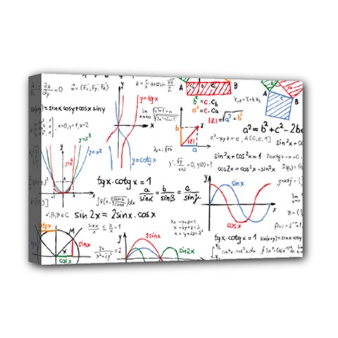 Math Formula Pattern Deluxe Canvas 18  X 12  (stretched)