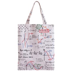 Math Formula Pattern Zipper Classic Tote Bag