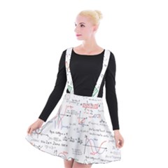 Math Formula Pattern Suspender Skater Skirt by Sapixe