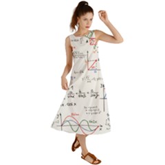 Math Formula Pattern Summer Maxi Dress by Sapixe