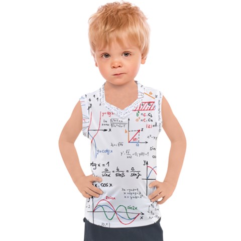 Math Formula Pattern Kids  Sport Tank Top by Sapixe