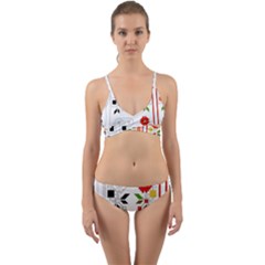 Vectors Bulgarian Folk Art Folk Art Wrap Around Bikini Set