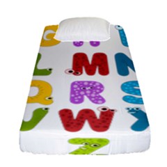 Vectors Alphabet Eyes Letters Funny Fitted Sheet (Single Size)