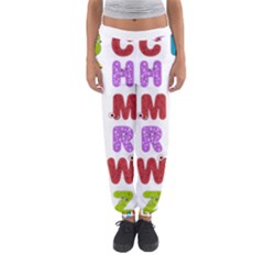 Vectors Alphabet Eyes Letters Funny Women s Jogger Sweatpants