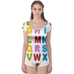 Vectors Alphabet Eyes Letters Funny Boyleg Leotard 