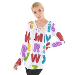 Vectors Alphabet Eyes Letters Funny Tie Up Tee