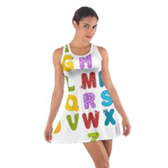 Vectors Alphabet Eyes Letters Funny Cotton Racerback Dress