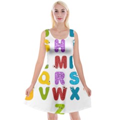Vectors Alphabet Eyes Letters Funny Reversible Velvet Sleeveless Dress