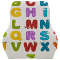 Vectors Alphabet Eyes Letters Funny Car Seat Velour Cushion 