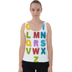 Vectors Alphabet Eyes Letters Funny Velvet Tank Top by Sapixe