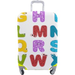 Vectors Alphabet Eyes Letters Funny Luggage Cover (Large)