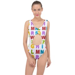 Vectors Alphabet Eyes Letters Funny Center Cut Out Swimsuit