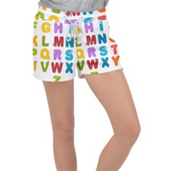 Vectors Alphabet Eyes Letters Funny Velour Lounge Shorts