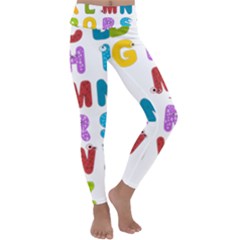 Vectors Alphabet Eyes Letters Funny Kids  Lightweight Velour Classic Yoga Leggings