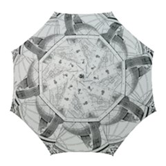 Constellations Celestial Moon Earth Golf Umbrellas