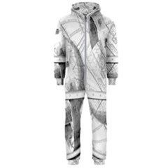 Constellations Celestial Moon Earth Hooded Jumpsuit (men) by Sapixe