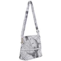 Constellations Celestial Moon Earth Zipper Messenger Bag by Sapixe