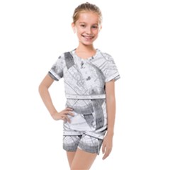 Constellations Celestial Moon Earth Kids  Mesh Tee And Shorts Set