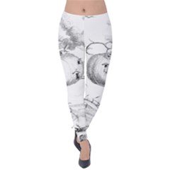 Vectors Fantasy Fairy Tale Sketch Velvet Leggings