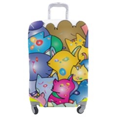 Cats Cartoon Cats Colorfulcats Luggage Cover (medium) by Sapixe