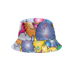 Cats Cartoon Cats Colorfulcats Inside Out Bucket Hat (kids) by Sapixe