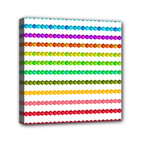 Ribbons Sequins Embellishment Mini Canvas 6  X 6  (stretched) by Sapixe