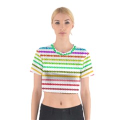 Ribbons Sequins Embellishment Cotton Crop Top by Sapixe