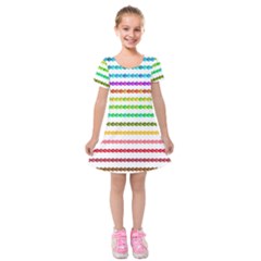 Ribbons Sequins Embellishment Kids  Short Sleeve Velvet Dress