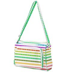 Ribbons Sequins Embellishment Front Pocket Crossbody Bag