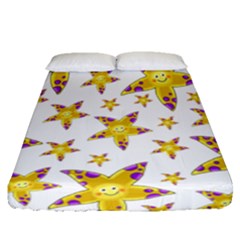 Isolated Transparent Starfish Fitted Sheet (queen Size) by Sapixe